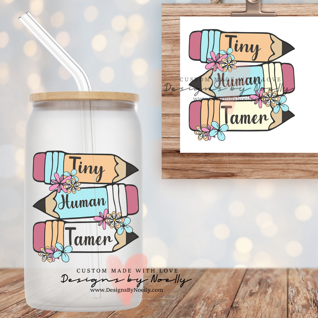 Tiny Human Tamer Glass Cup