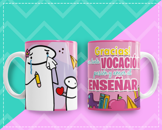 Taza Flork "Gracias Por Tanta Vocacion, pasion, y amor al Ensenar¨ MAESTRA