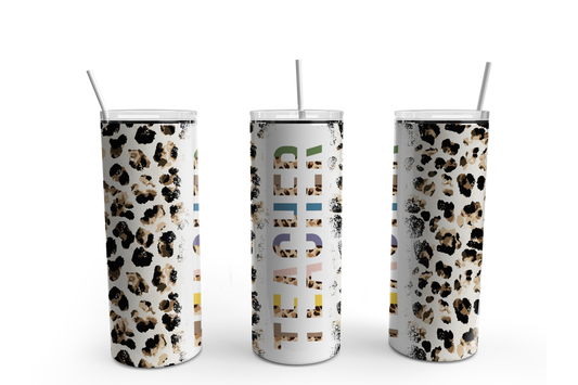 Teacher Animal Print Custom 20oz Tumbler Cup