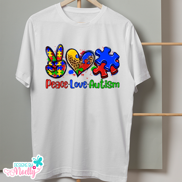 Peace, Love, Autism / Autism Awareness T-Shirt