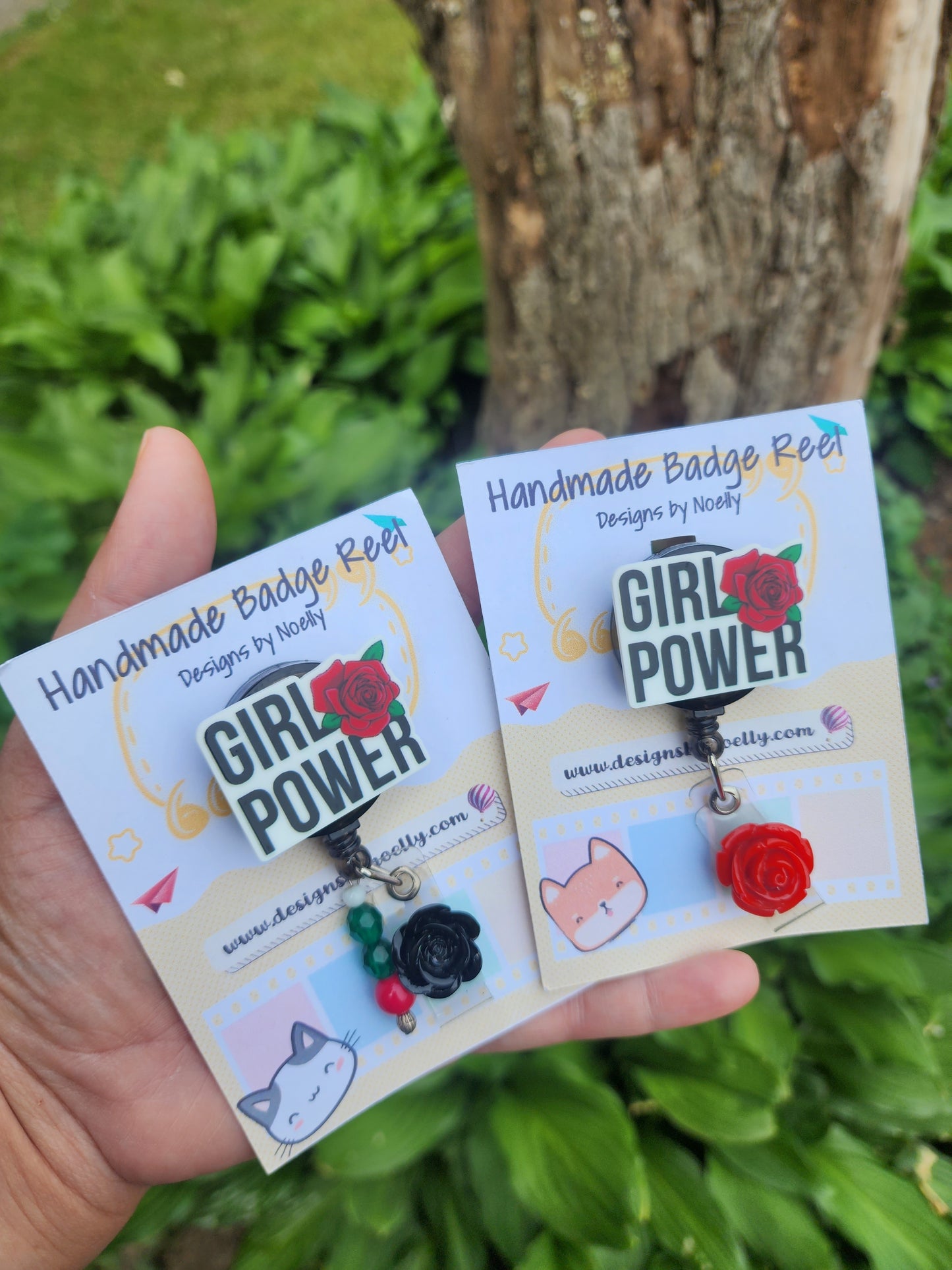 "Girl Power " Rose Badge Reel