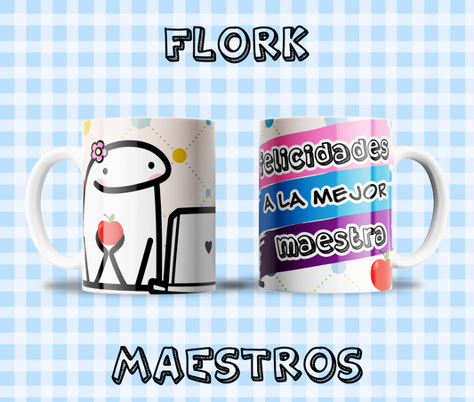 Taza Flork "Felicidades a la Mejor Maestra¨