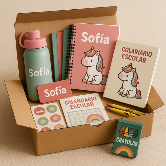 Mi Súper Kit Escolar – Cajita Personalizada | My Super School Kit – Personalized Box