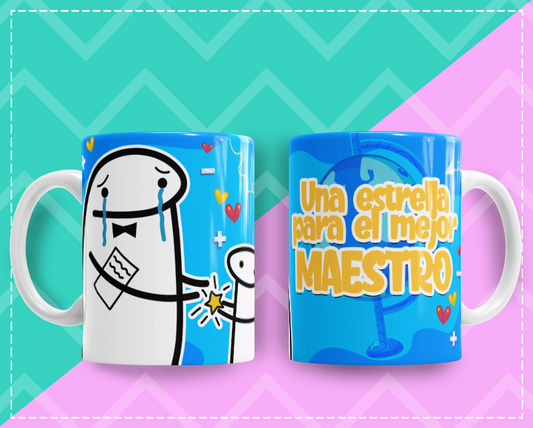 Taza Flork "Una Estrella Para el Mejor Maestro"