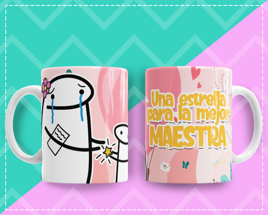 Taza Flork "Una Estrella Para la Mejor Maestra"