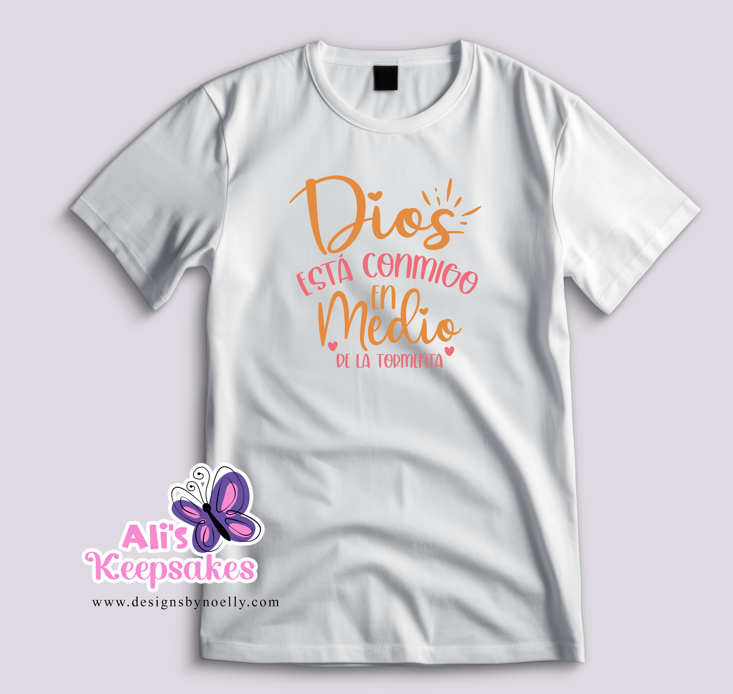 T-Shirt "Dios esta conmigo en medio de la tormenta"