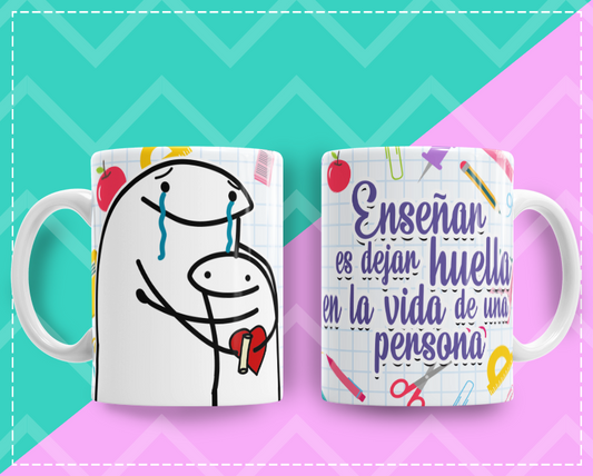 Taza Flork "Ensenar es dejar huella en la vida de una persona" MAESTRO