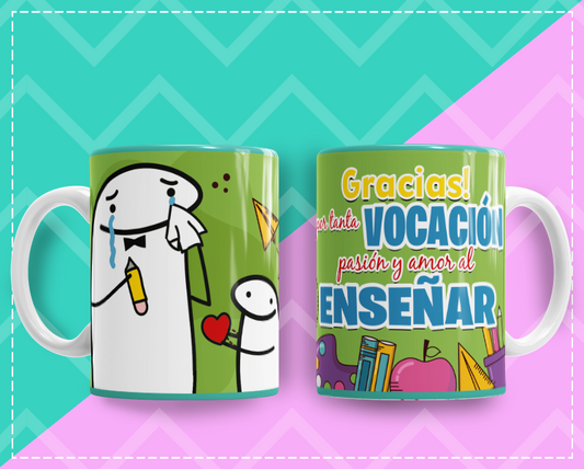 Taza Flork "Gracias Por Tanta Vocacion, pasion, y amor al Ensenar¨ MAESTRO