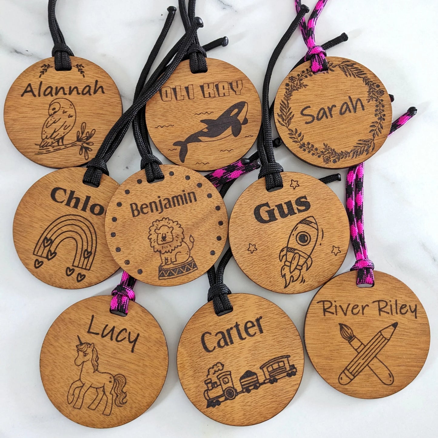 Tags Personalizados para Mochilas, Loncheras o Luggage | Personalized Backpack & Lunchbox Tags