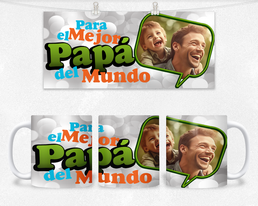 "Para  el Mejor Papa del Mundo" / Padres / Taza / Mug/