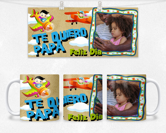 Te Quiero Papa / Padres / Taza / Mug / Aviones