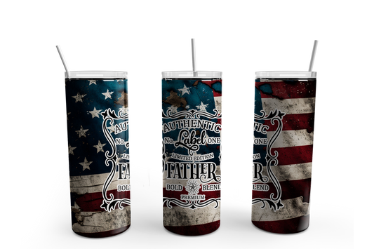 Authentic No. Label One  Limited Edition Father 20oz Tumbler / Father's Day / Dad (Copy)