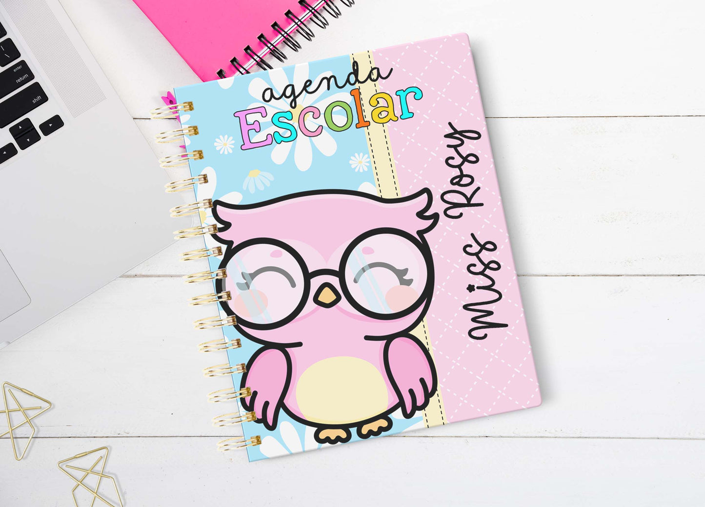 Pink Owl Teacher's Agenda / Agenda Escolar / School Year Planner/ Maestras/ Students/ Estudiantes