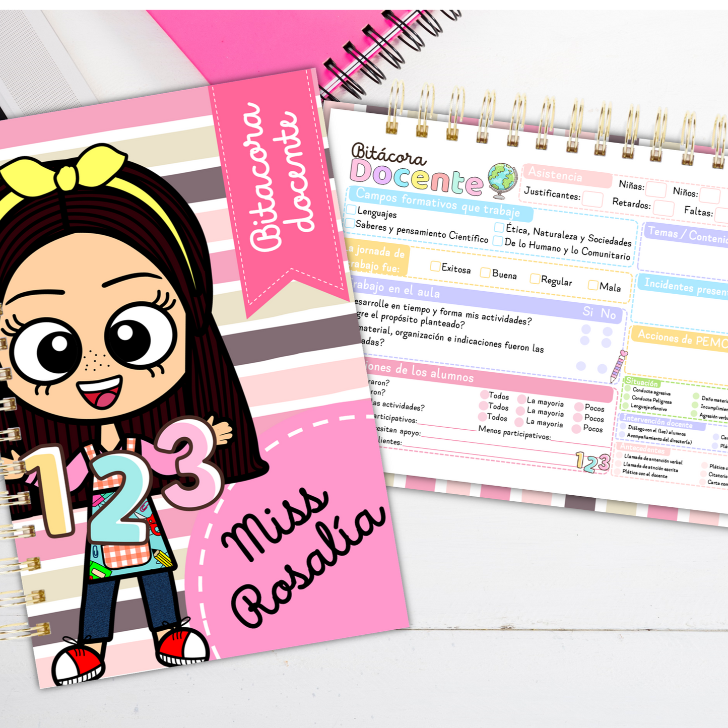 Agenda Escolar / School Year Planner/ Maestras / Bitacora/ Log Book/ Teacher