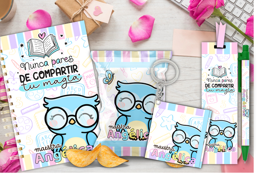 Blue Owl / Buho Azul Kit / Teacher Appreciation Git / Dia del Maestro / Regalos Personalizados