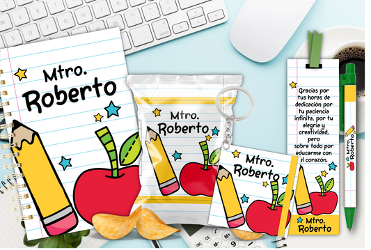Pencil & Apple Kit / Lapiz y Manzana Kit / Teacher Appreciation Git / Dia del Maestro / Regalos Personalizados (Copy)