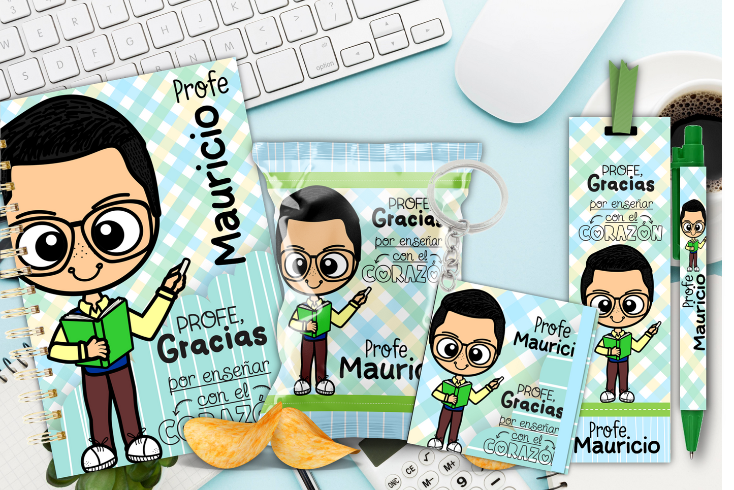 Teacher Man Glasses / Maestro Espejuelos Kit / Teacher Appreciation Git / Dia del Maestro / Regalos Personalizados