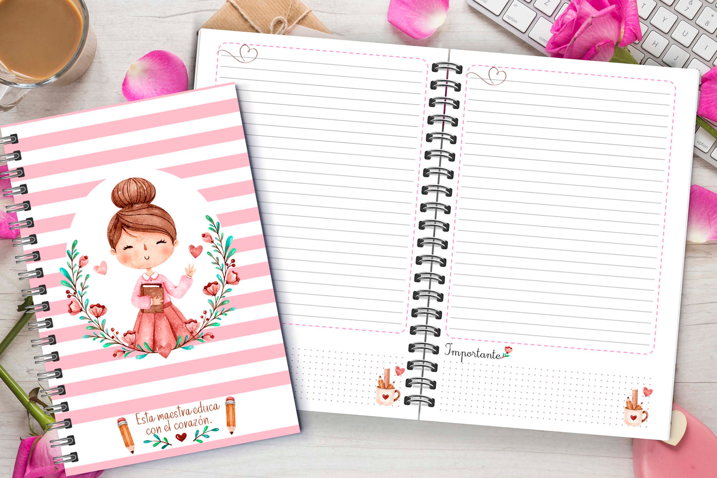 Pink Teacher Kit /Maestra Rosita Kit / Teacher Appreciation Git / Dia del Maestro / Regalos Personalizados