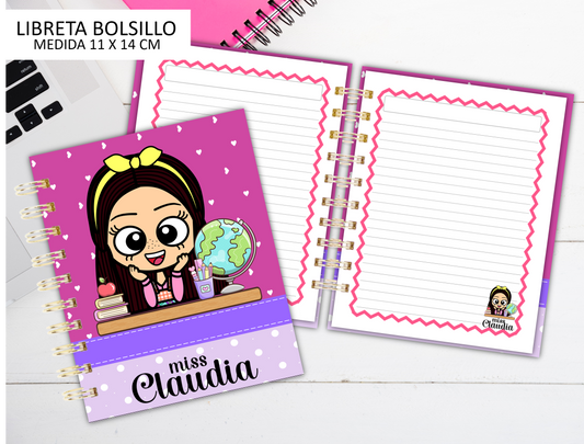 Cute Teacher Pocket Notebooks / Libretas de Bolsillo / Teacher's Gift / Students / Estudiantes / Maestros