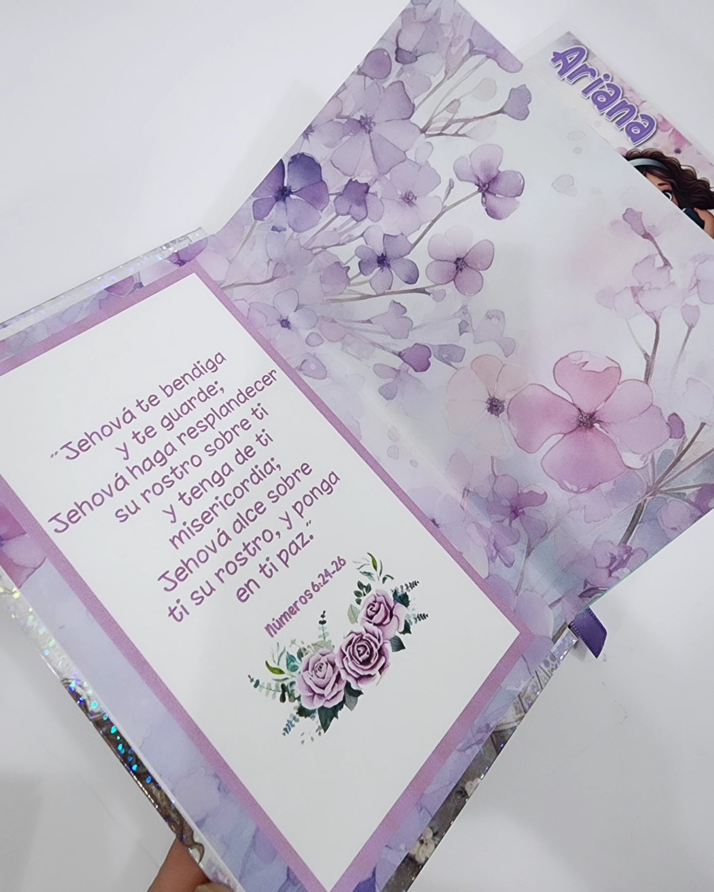 Biblia Para Niñas Lilly | Violeta | Flores | Reina Valera 1960 | Girl's Bibles| Kids Bibles | NKJV