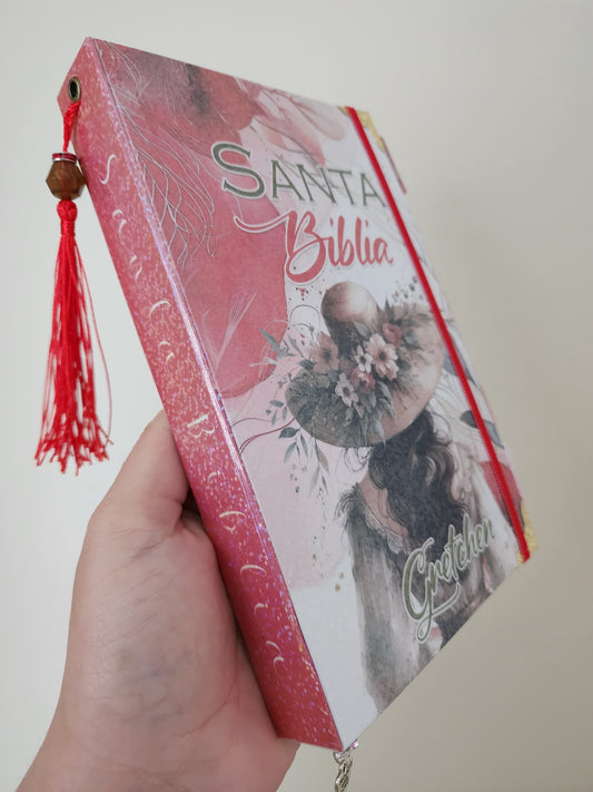Biblia R-Victoriana  | Reina Valera 1960 | NVI  | KJV | Flores | Roja | Flowers | Red Woman's Bible | Holy Bible
