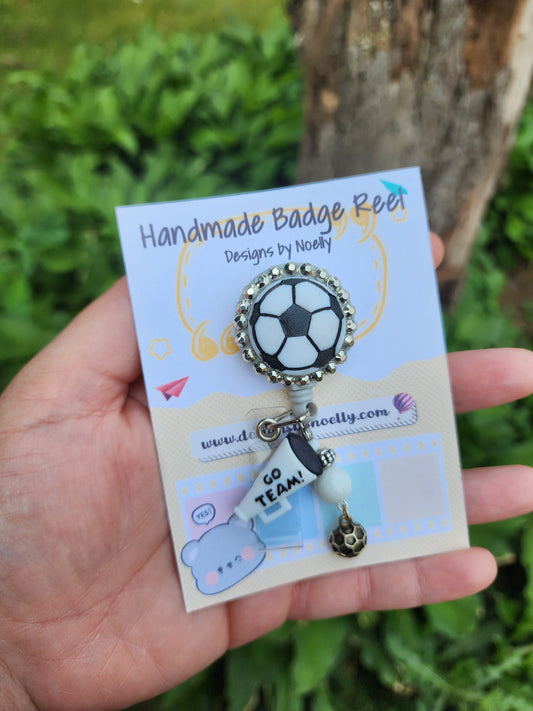 Bling Soccer Badge Reel
