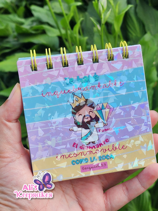 Mini libreta "Te hare inquebrantable como el diamante"