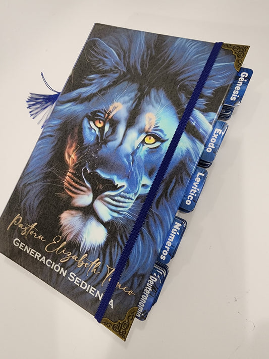 Biblia Azul-Negra Leon | Reina Valera 1960 | NVI  | KJV | King Black l Silver | Bible | Holy Bible | Lion | Men's Bible |