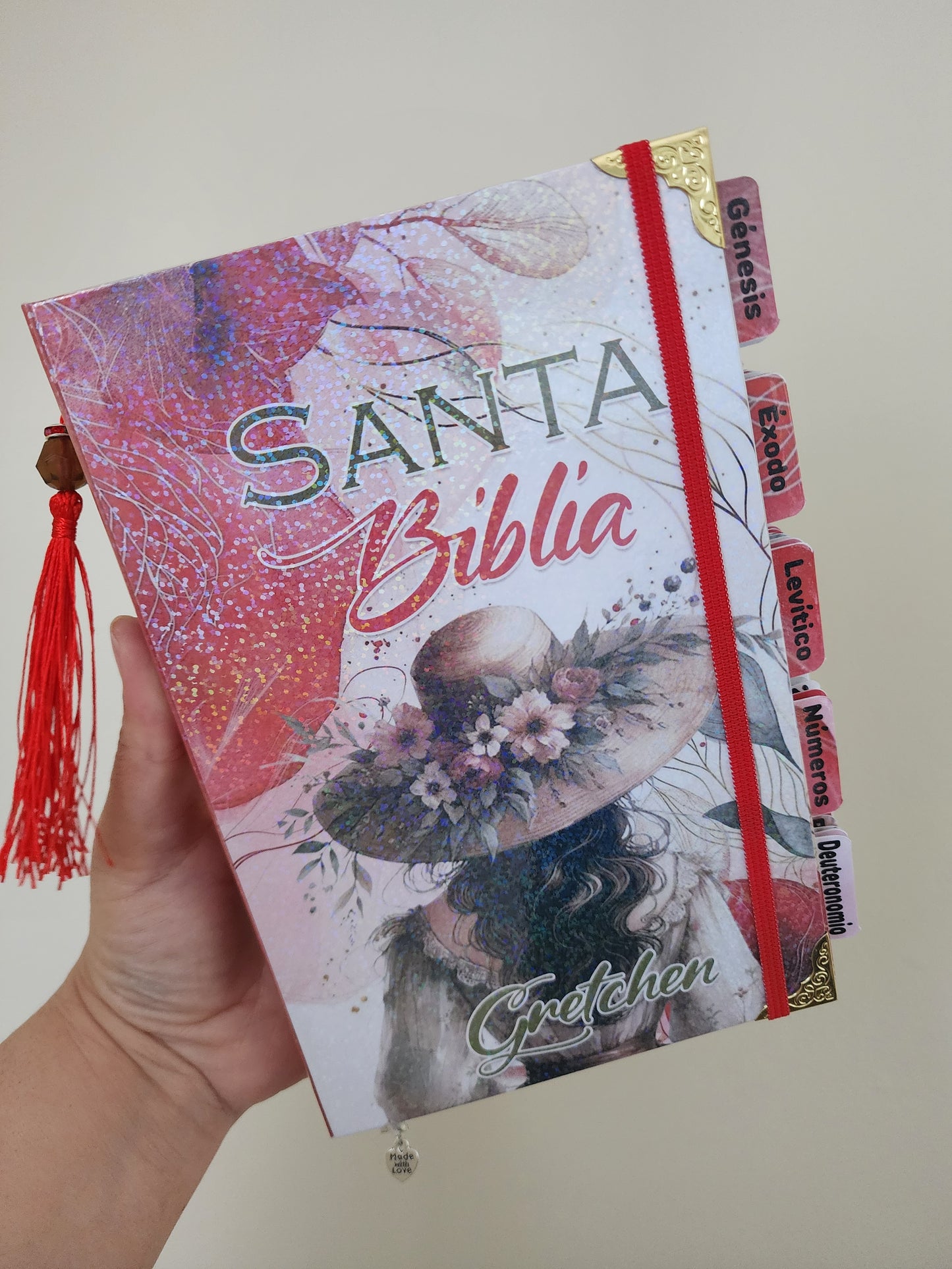 Biblia R-Victoriana | Reina Valera 1960 | NVI | KJV | Flores | Roja | Flowers | Red Woman's Bible | Holy Bible