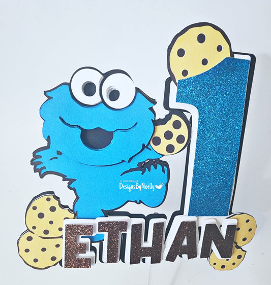 Cookie Monster Cake Topper