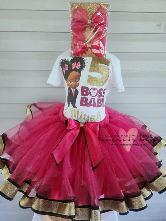 Boss Baby Girl Tutu Outfit