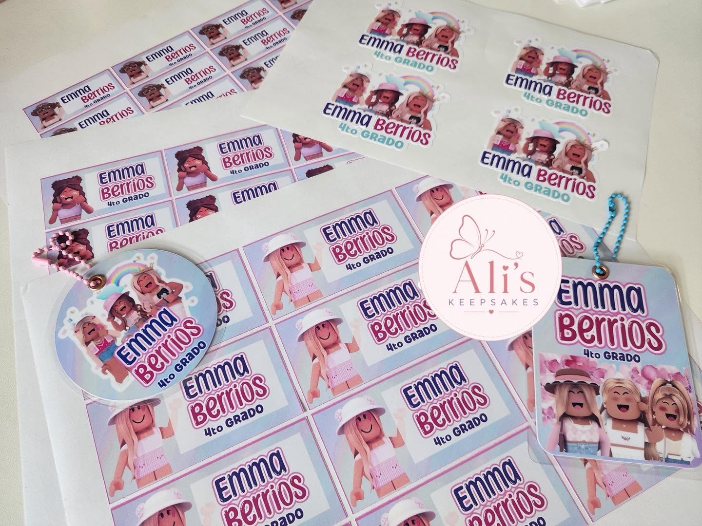 Etiquetas Escolares Personalizadas - Holográfico