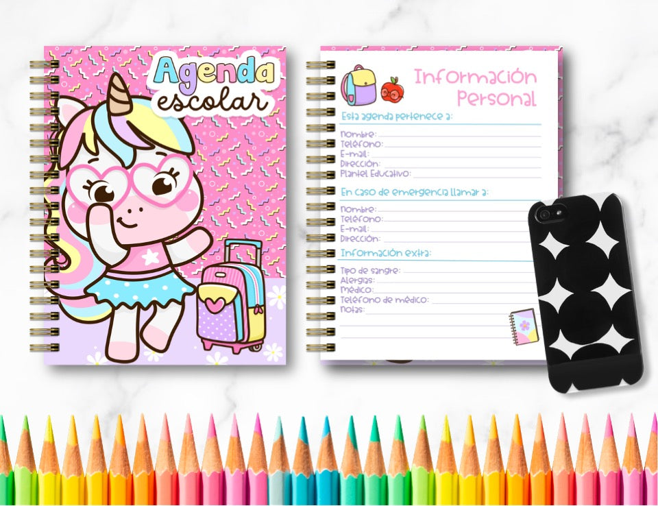 Agenda Escolar   / Nenas / Girl School Planners / Agendas