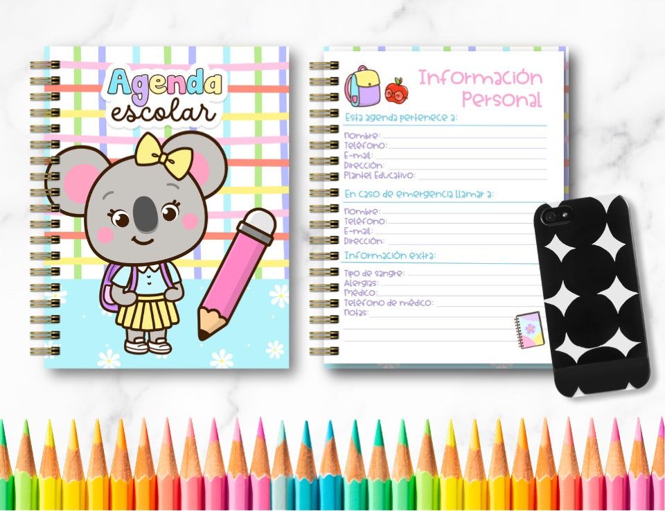 Agenda Escolar   / Nenas / Girl School Planners / Agendas