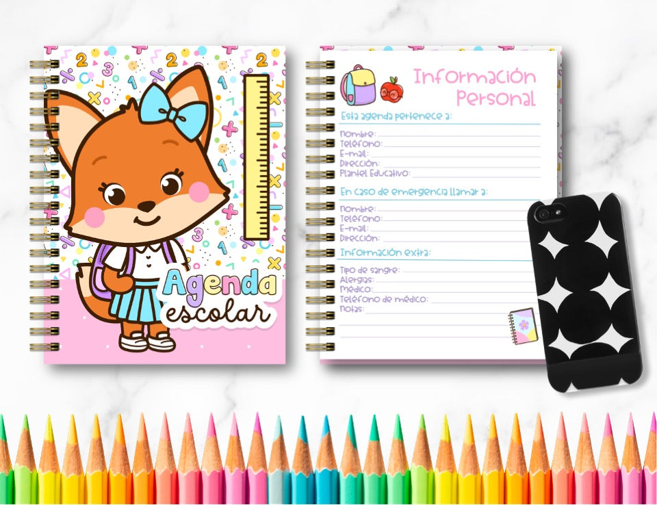 Agenda Escolar   / Nenas / Girl School Planners / Agendas