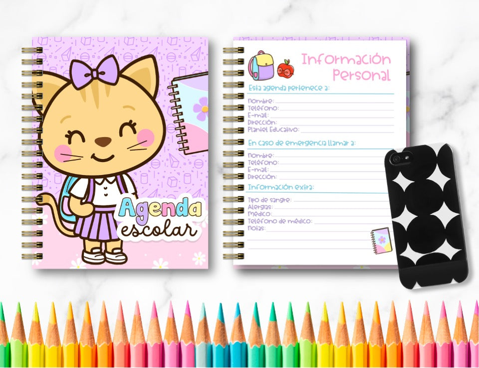 Agenda Escolar   / Nenas / Girl School Planners / Agendas