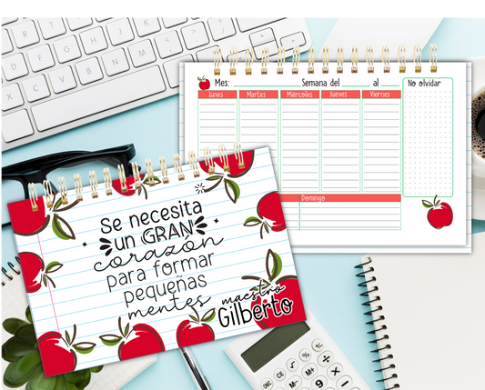 Apples Weekly Planner for Teacher's / Organizador Semanal Maestros